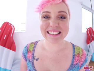 Big Tits Miley May POV Deepthroat and Swallowing Cum.