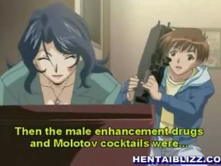 Sebuah pistol di mulut set naik animasi pornografi gadis alat kemaluan wanita basah