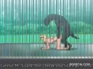 Rinnakas anime armuke vitt naelutatud raske poolt koletis juures a zoo