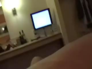 British hooker in an amateur looking FMM in a hotel room